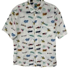 Bored Teenager Mens Multicolor Cotton‎ Bored Bummer Button Up Shirt Size Large